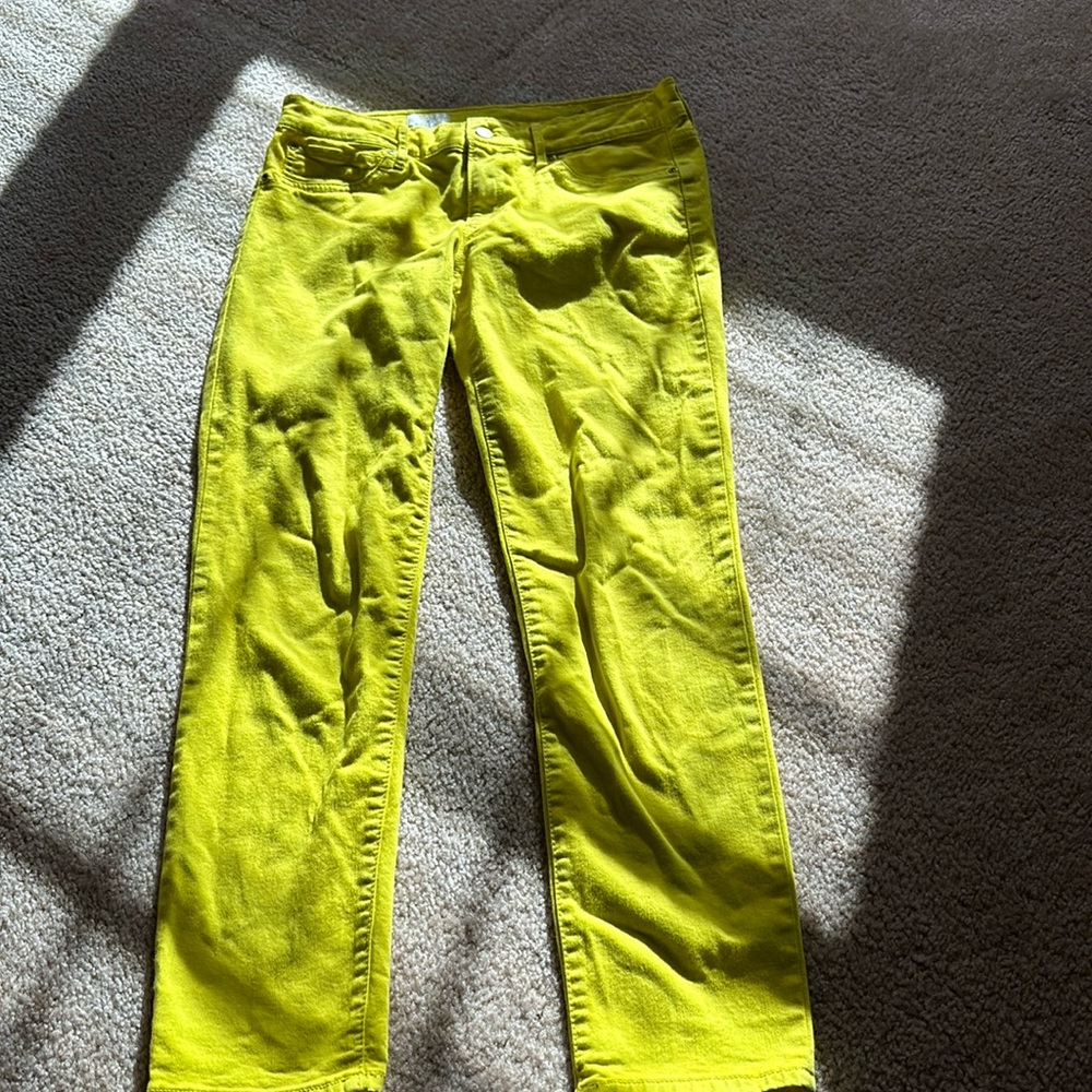 GAP Womens Neon Yellow Legging Jean Size 6